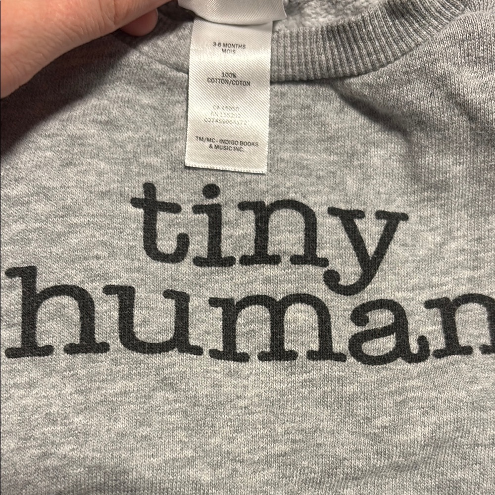 Tiny Human Gray Sweatshirt - Picture 3 of 3
